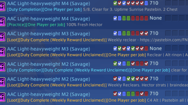 An image of party finder on primal showing listings that require pastebin strats